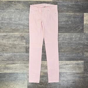 NY&CO pink sparkly lower waist skinny jeans size 0 B161